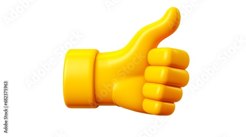 hand with thumb up isolated on transparent background photo