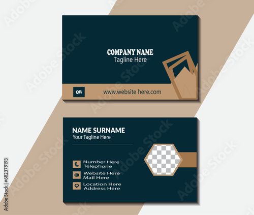 Business card template design colors.	
