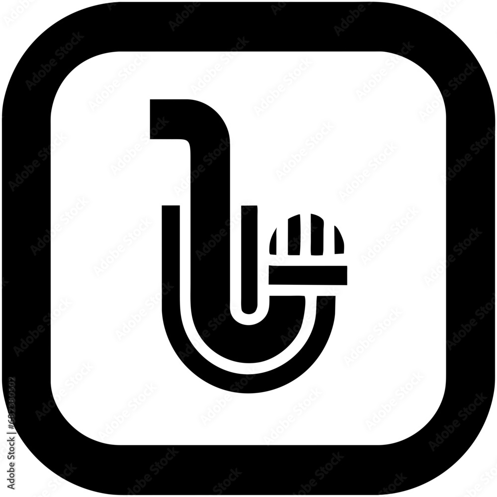 Jazz music icon on black and white background. Vector illustration. AI Generated Jazz music icon on black and white background. Vector illustration. AI Generated