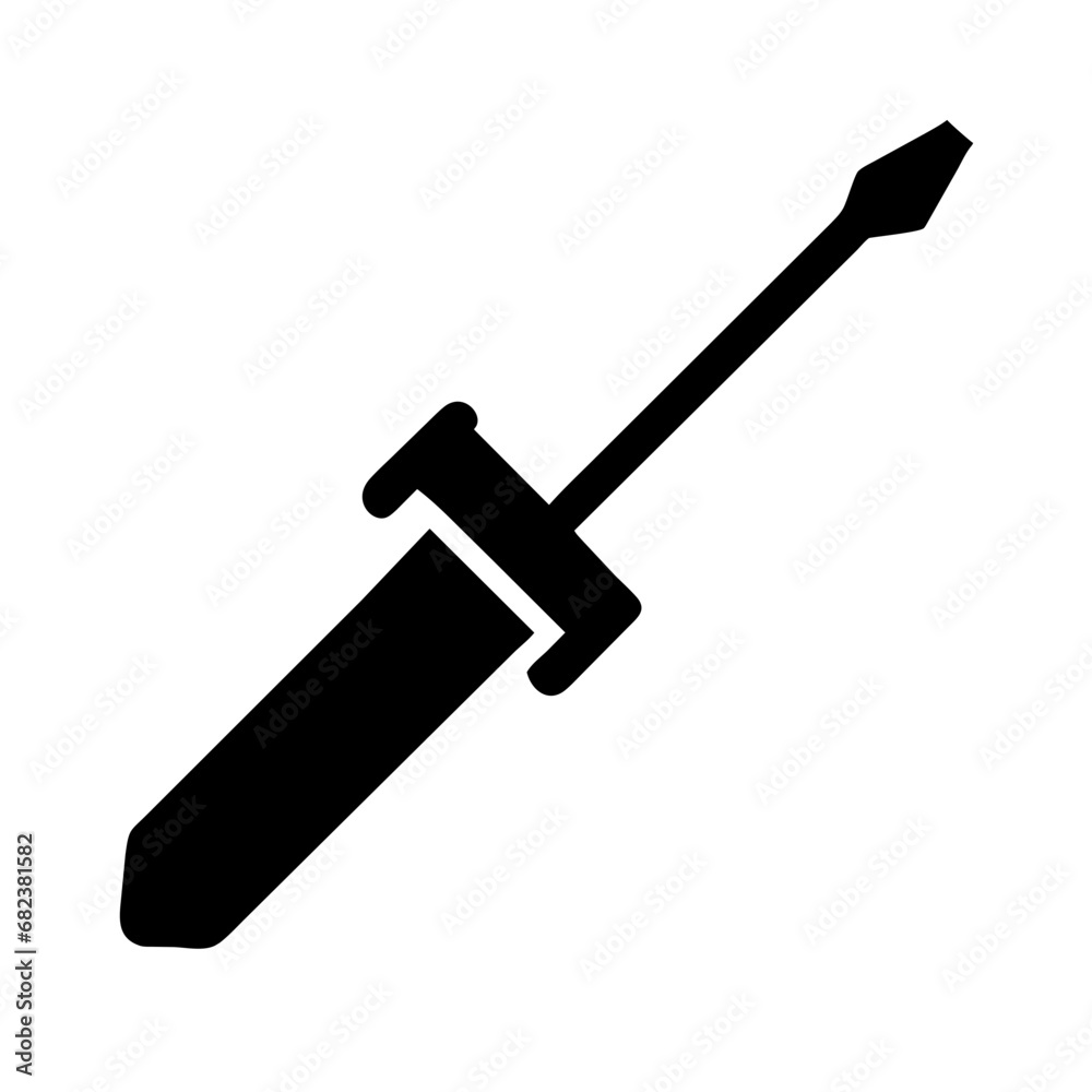 Screwdriver icon. Simple illustration of screwdriver vector icon for web AI Generated
