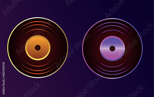 Music icon CD or Vinyl music and audio sign