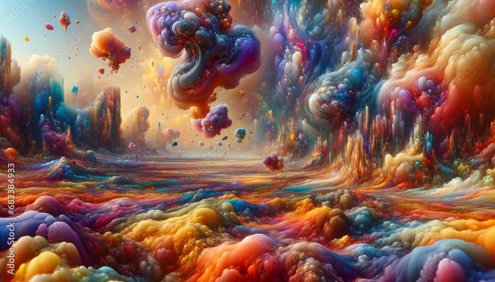 Surreal Colorful Alternate Dimension Landscape