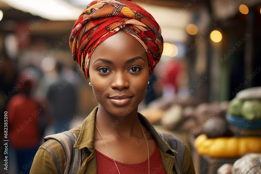 Generative AI technology picture women man cooking at local food market selling grocery fresh products Generative AI technology picture women man cooking at local food market selling grocery fresh products