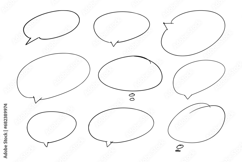 set of speech bubbles set of speech bubbles