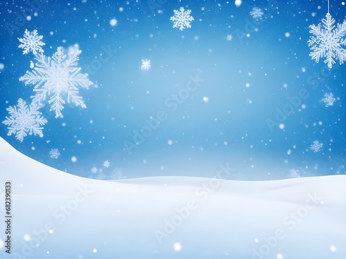 christmas background with snowflakes © Abida