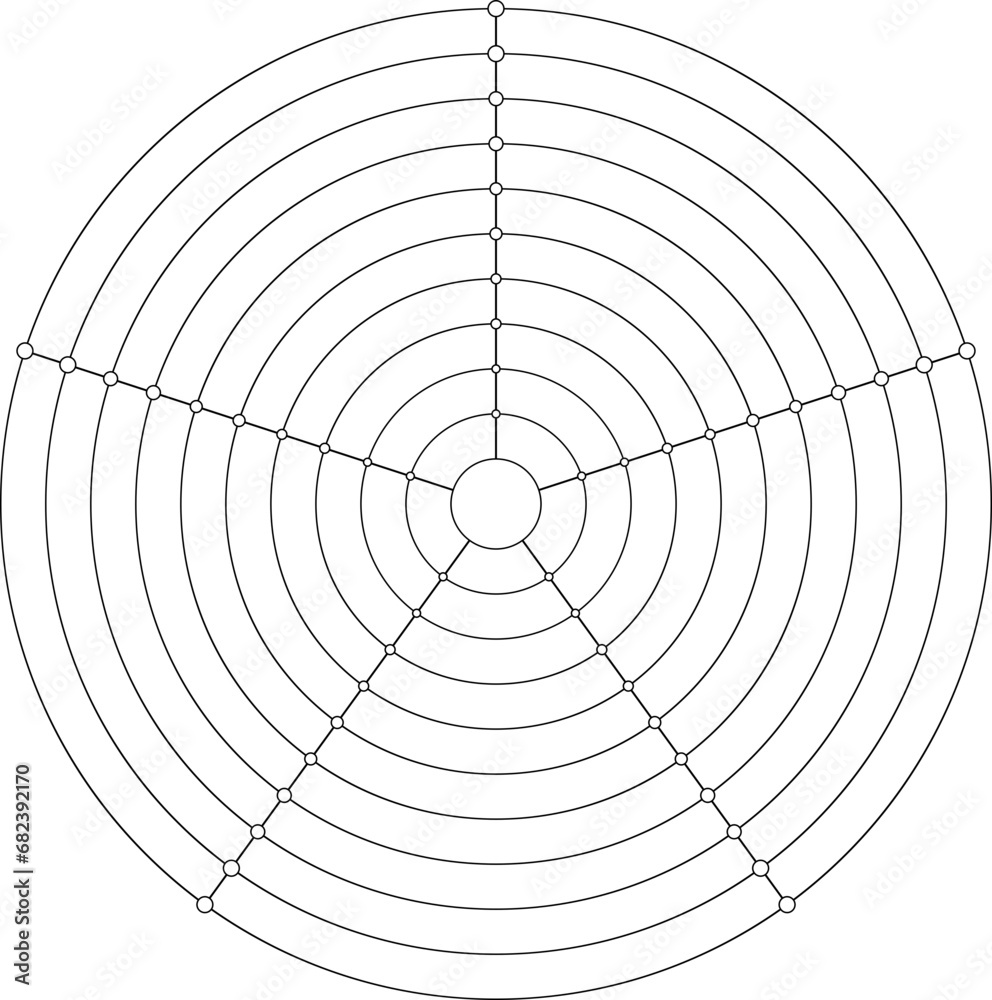 Wheel of life balance, range of needs from five sectors Wheel of life balance, range of needs from five sectors