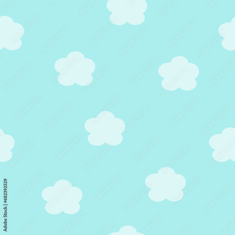 Simple Clouds Seamless pattern background wallpaper