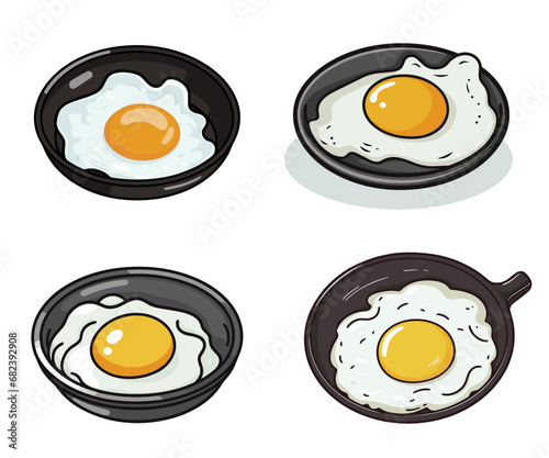 Fried egg vector illustration