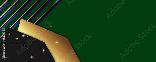 Christmas gold design dark green fir color background abstract shiny color golden. Elegant holiday design for web, print, printing, book publishing