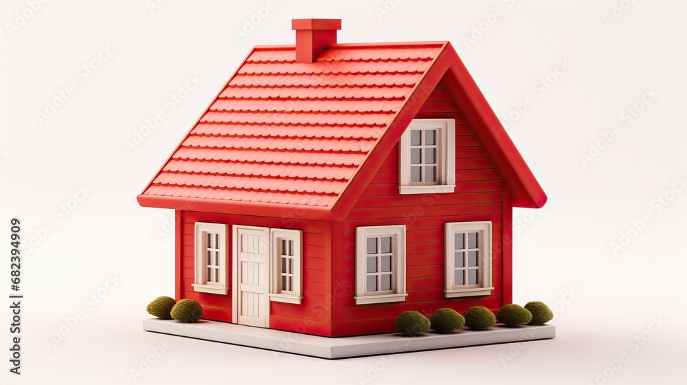 Little red house icon
