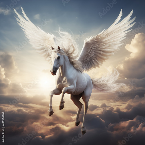 Pegasus Flying in the sky