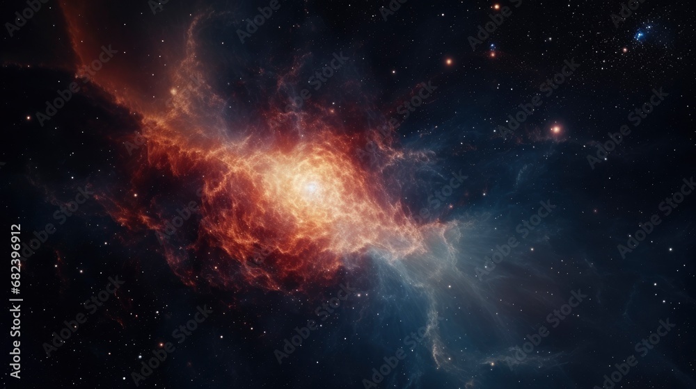 Fototapeta premium Cosmic photo of star at close range , detailed high resolution professional space photo