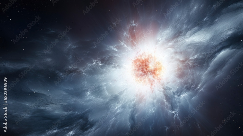Cosmic photo of white dwarf star at close range , detailed high resolution professional space photo - obrazy, fototapety, plakaty 