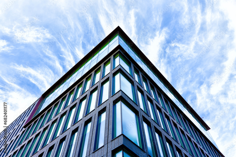 Angular Perspective: Modern Building and Blue Sky Angular Perspective: Modern Building and Blue Sky