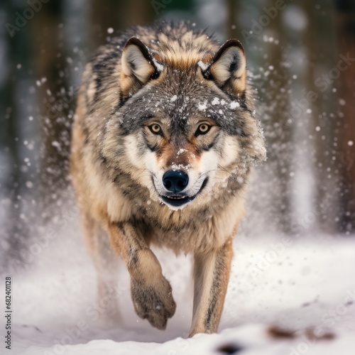 Wolf in a winter landscape ​ © Jam
