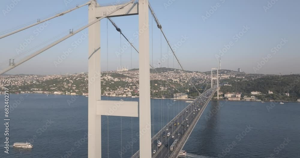 Istanbul Bosphorus Bridge Sea and Ships Aerial View 7 Istanbul Bosphorus Bridge Sea and Ships Aerial View 7