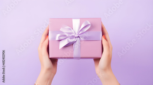 Gift box with bow on isolated background  © Taisiia