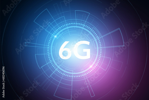 concept of technology 6G mobile network , New generation telecommunication , high-speed mobile Internet,