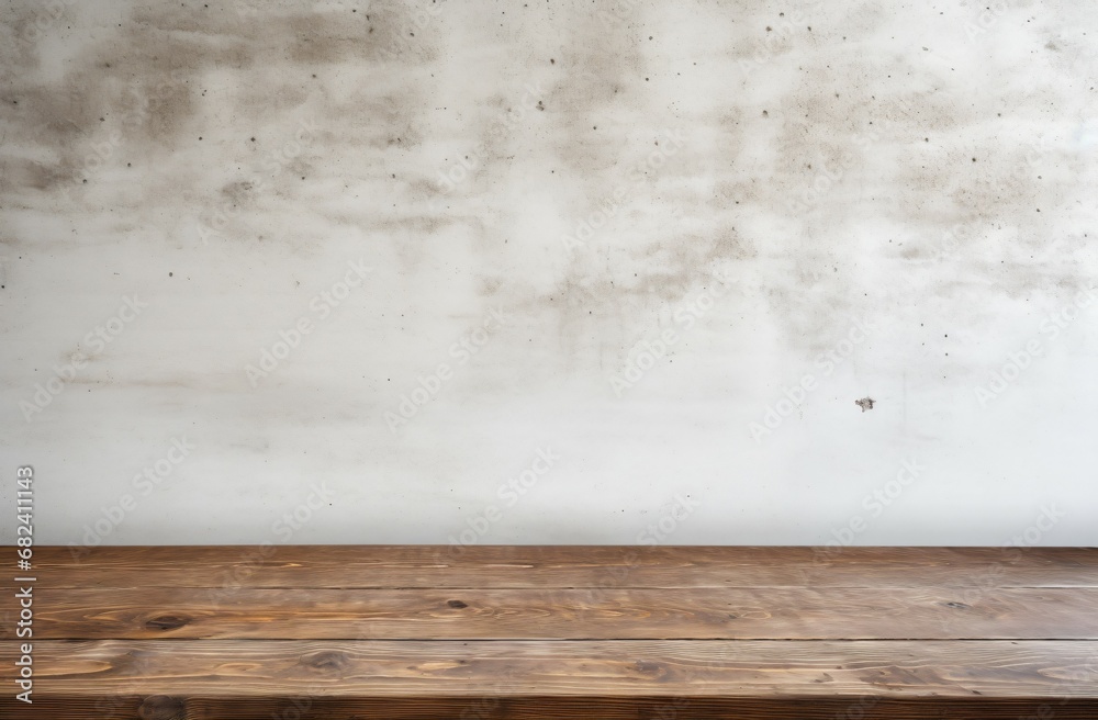 blank Wooden counter table in front of grunge white concrete background,vintage minimal product mockup blank Wooden counter table in front of grunge white concrete background,vintage minimal product mockup