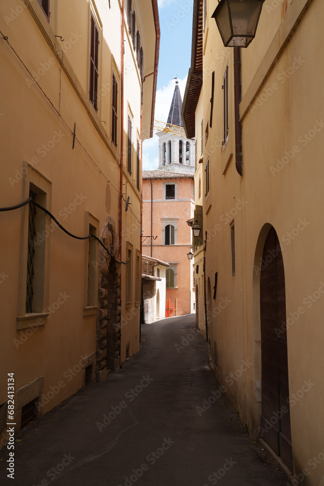 Historic buildings of Spoleto, Umbria, Italy