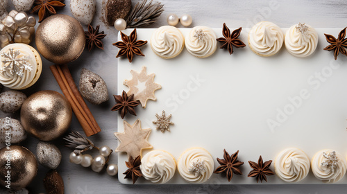 Christmas cookies with festive decoration