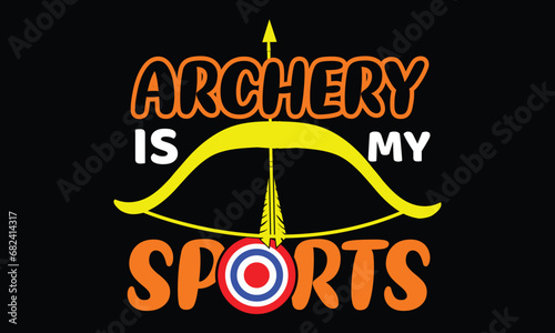 Archery T-shirt Design Vector Template photo