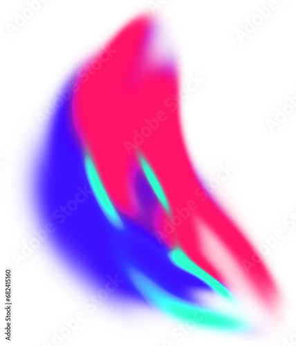 Fototapeta Naklejka Na Ścianę i Meble -  Abstract liquid wave colorful gradient PNG shape