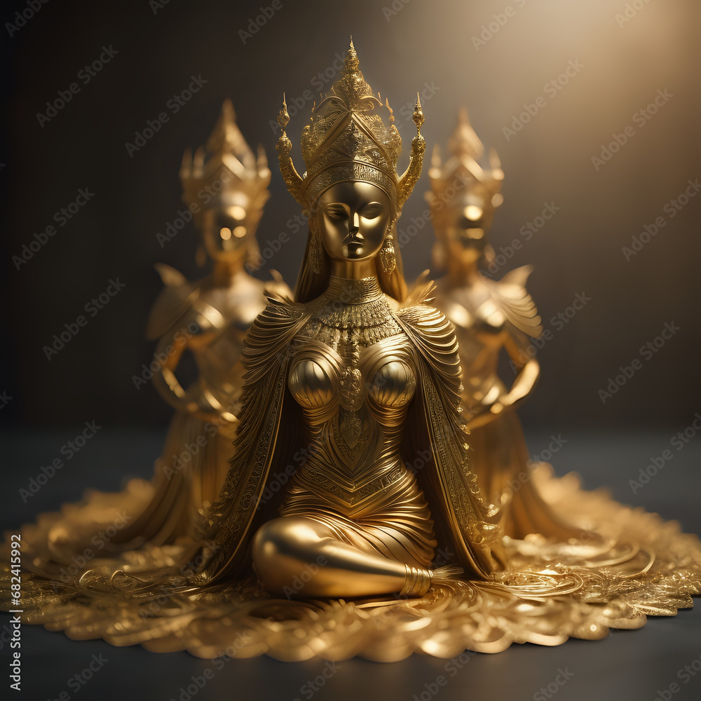 Fototapeta premium golden buddha statue