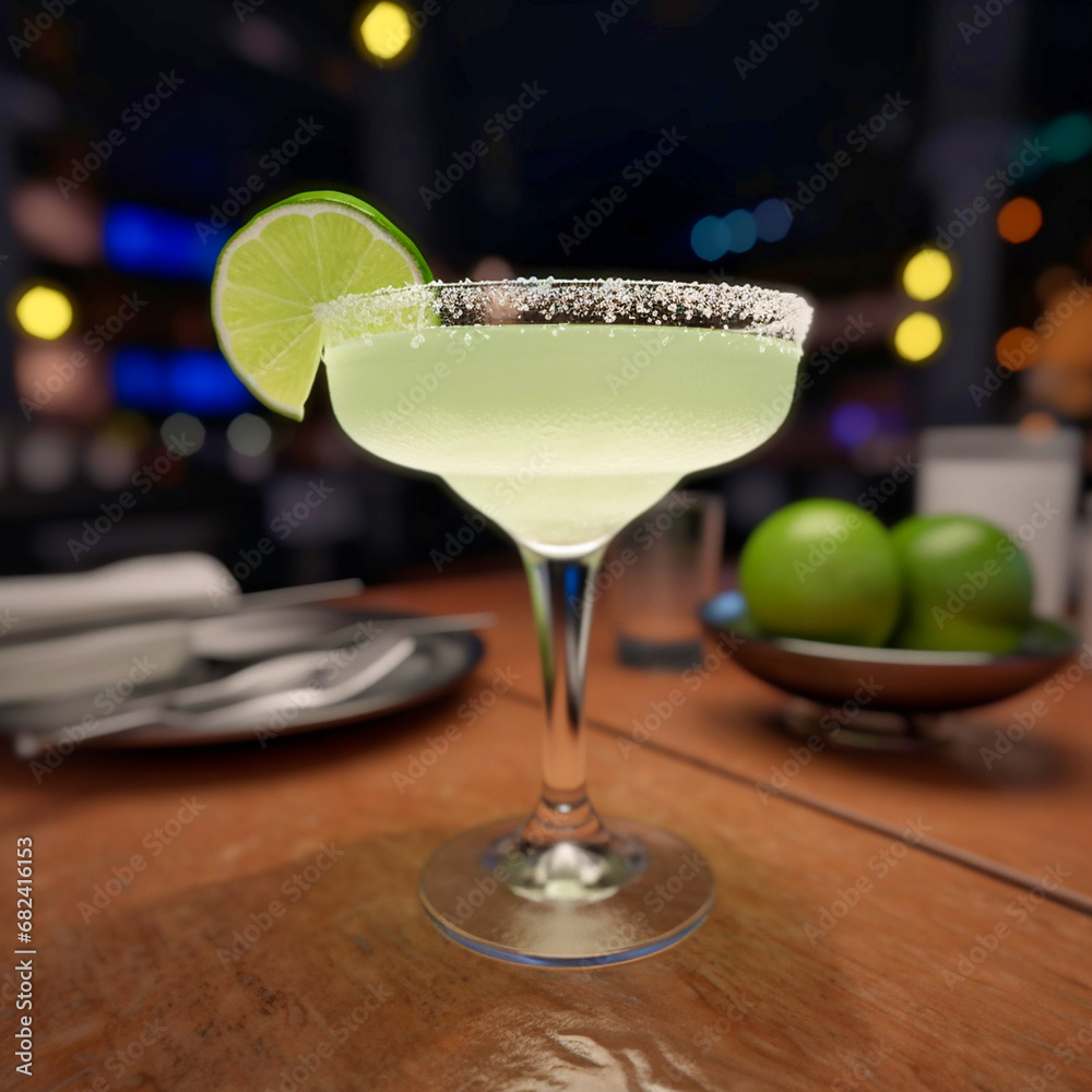 Margarita cocktail on the bar