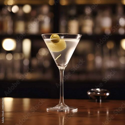 Martini bianco cocktail on the bar