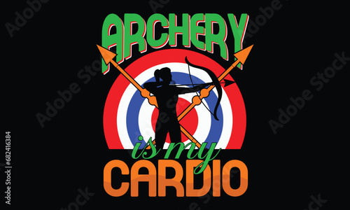 Archery T-shirt Design Vector Template photo