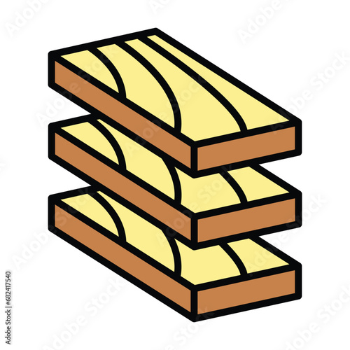 Lumber icon design, illustration design