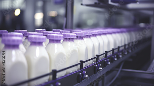 Milk production at factory photo