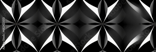Muster aus sich wiederholenden Formen auf schwarzem Hintergrund. Generiert mit KI