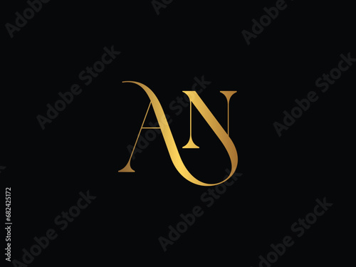 Creative AN, NA, initial monogram elegant vector logo template