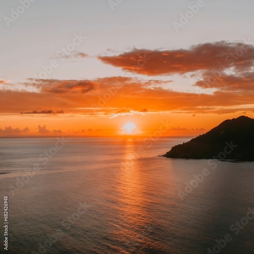 Sunset over the ocean in Flores © Rogoz