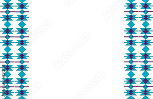 Old Serbian pattern in a vertical row on the left and right on a white background