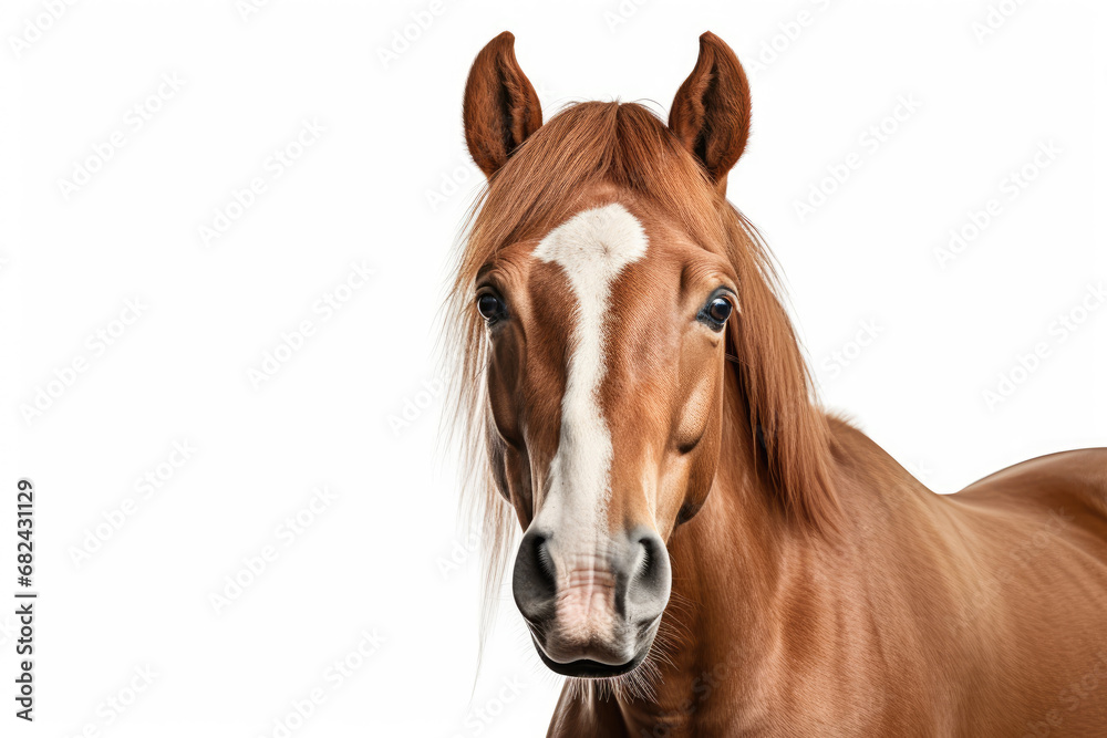 Obraz premium A horse on a white background.