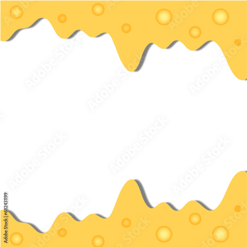 Cheese Melting Corner Background. Cheese Lovers Day. Cheese Decoration Frame Design. Svg File