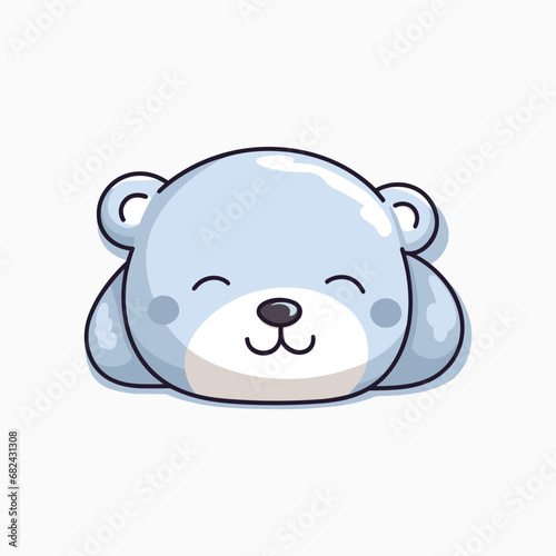 Cute sleeping bear cartoon character