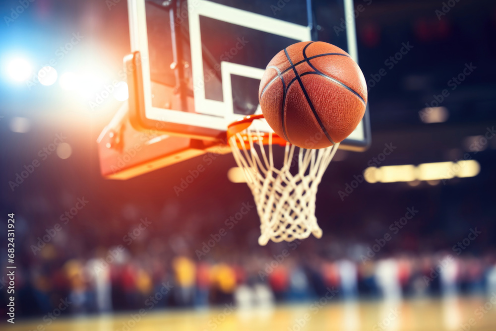 Basketball game and basketball hoop