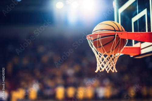 Basketball game and basketball hoop