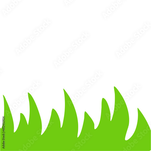 Childern Drawing Style. Childern Drawing Green Grass. Green Grass Illustration. Grass Design Element. Svg File