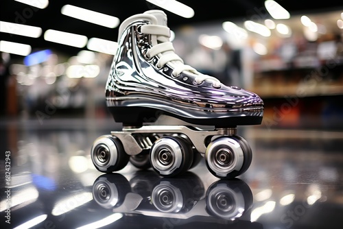 Vibrant Close-Up of Roller Skates. Stylish Footwear for Skating Enthusiasts of All Ages