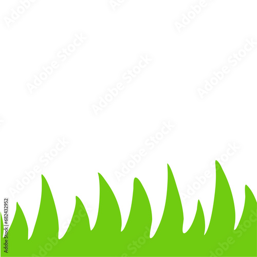 Childern Drawing Style. Childern Drawing Green Grass. Green Grass Illustration. Grass Design Element. Svg File