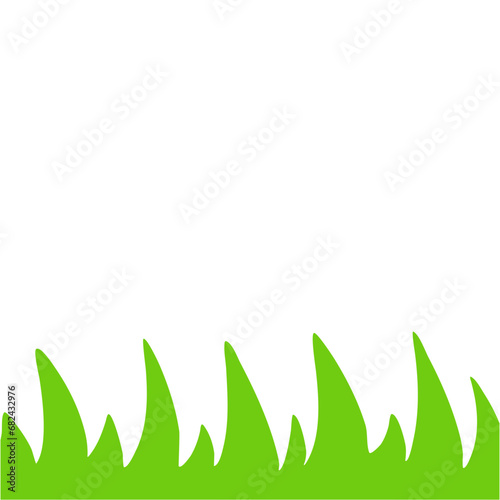 Childern Drawing Style. Childern Drawing Green Grass. Green Grass Illustration. Grass Design Element. Svg File