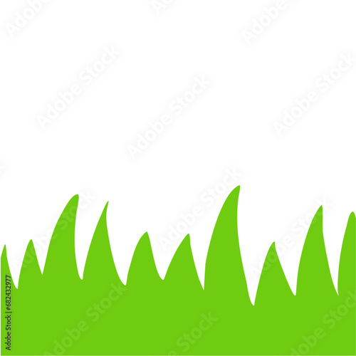 Childern Drawing Style. Childern Drawing Green Grass. Green Grass Illustration. Grass Design Element. Svg File
