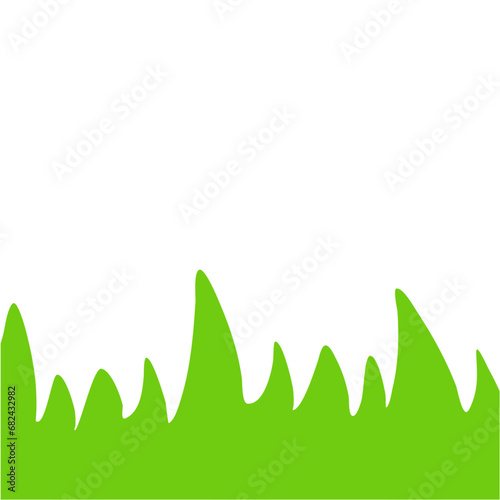 Childern Drawing Style. Childern Drawing Green Grass. Green Grass Illustration. Grass Design Element. Svg File