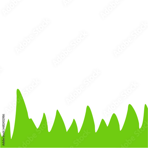 Childern Drawing Style. Childern Drawing Green Grass. Green Grass Illustration. Grass Design Element. Svg File