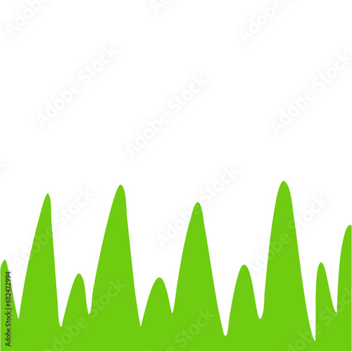 Childern Drawing Style. Childern Drawing Green Grass. Green Grass Illustration. Grass Design Element. Svg File